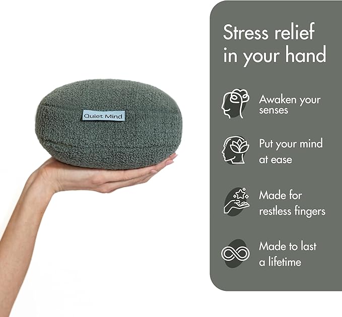 Quiet Mind 1.5 lb Weighted Stress Squeeze Ball – Soft Squishy Fidget Gadget for Adults – Help Relieve Stress, Anxiety, Tension - Promotes Focus, Clarity - Sensory Ball for Desk, Office, or Home Use