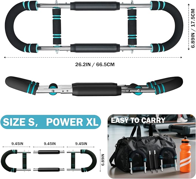 Twister Arm Trainer, Adjustable Chest Workout Equipment, Anti-Slip Grips & Double-Spring Safety, Arm Trainer for Men/Women, Portable Home Fitness Equipment