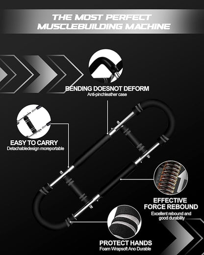 2025 Pro Twister Arm Trainer, Adjustable Power Twister Bar, Chest Shoulder Arm Workout Equipment, Portable Detachable Upper Body Fitness Machine for Home & Gym