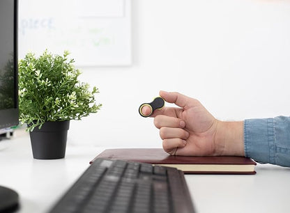 Yogi Fidget Toy – Silent Sensory Spinner for Adults & Kids – Stress Relief Fidgets for ADHD, Anxiety – Fidget Toys for Adults – Includes 5 Finger-Fit Rings – Work, School & Travel – Moonlight