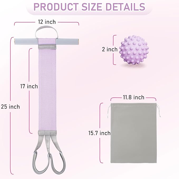 Fabric Resistance Band with Handles, 120LB Fitness Resistance Bands for Women, Beginner-Friendly Yoga Training Equipment, Full-Body Exercise Band for Chest, Glutes, Legs & Core Muscles