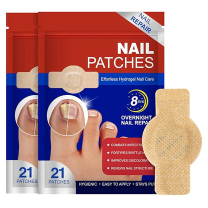 Toenail Treatment Extra Strength 42pcs, Nail patches for Toenails, Overnight Toe Nail Treatments, Nighttime Nail Repair for Thick, Brittle and Discolored Toe Nail, Strengthen Damaged Foot Nails