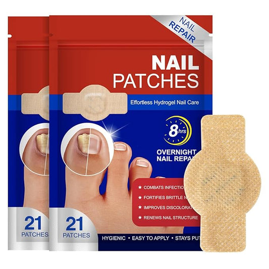 Toenail Treatment Extra Strength 42pcs, Nail patches for Toenails, Overnight Toe Nail Treatments, Nighttime Nail Repair for Thick, Brittle and Discolored Toe Nail, Strengthen Damaged Foot Nails