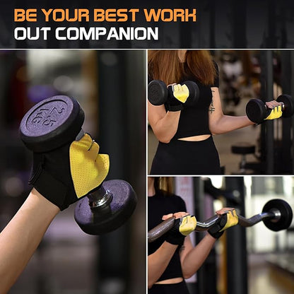 Sunnex Gym Gloves - Fingerless, Breathable Workout Gloves for Weightlifting, Cycling & More
