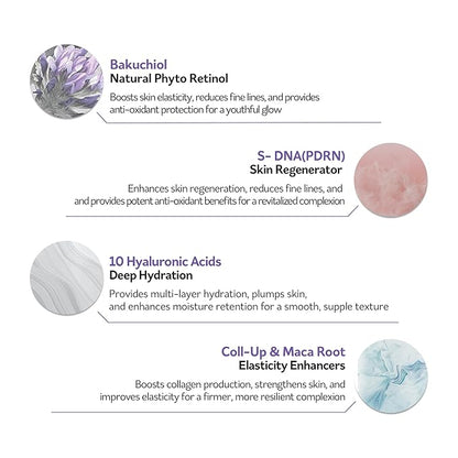 PESTLO Rejurecipe Baku:DN Cream, 1.01 fl oz, 30ml - Elasticity & Anti-Oxidant Care Cream, Bakuchiol, SDNA-PDRN, Salmon Extract, 10 Hyaluronic acids for All Skin Types, Korean Skincare
