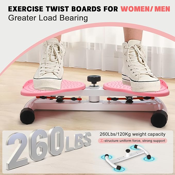 Waist Twisting Machine, Noiseless Ab Twist Board, 260 lbs Capacity, Twist Exercise Machine Home Gym Fitness Tool for Women Slim Waist and Core Ab Exercise