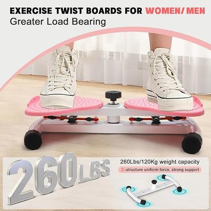 Waist Twisting Machine, Noiseless Ab Twist Board, 260 lbs Capacity, Twist Exercise Machine Home Gym Fitness Tool for Women Slim Waist and Core Ab Exercise