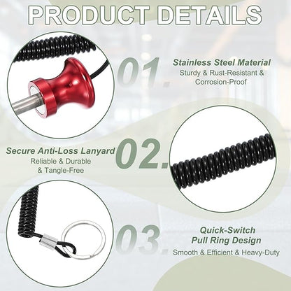 Weight Stack Pin, Weight Gym Pin Strength Training Equipment Replacement with Pull Rope for Commercial Home