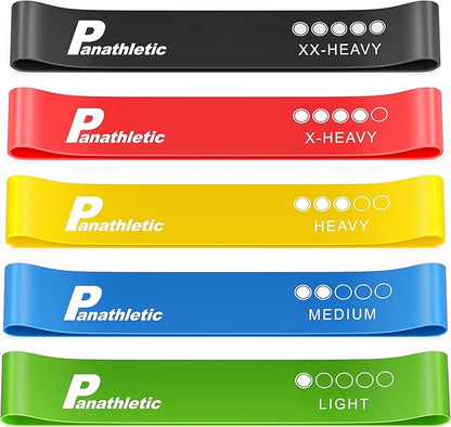 Resistance Bands, Set of 5 Bands – 5 Different Resistance Levels, Exercise Guide, eBook, Carry Bag – 5X Booty Loop Band for Butt and Legs Women - Fitness Stretch Band for Workout Men