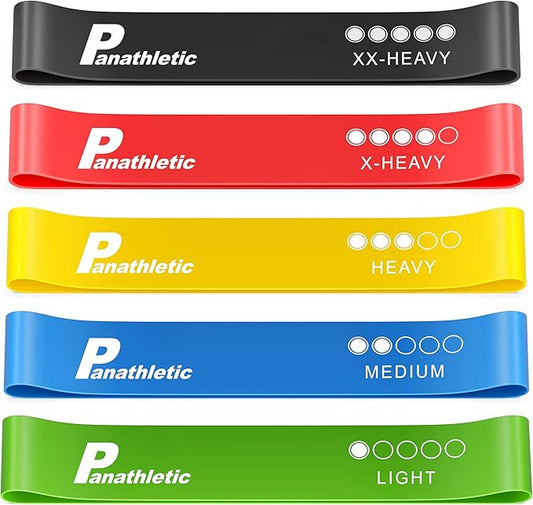 Resistance Bands, Set of 5 Bands – 5 Different Resistance Levels, Exercise Guide, eBook, Carry Bag – 5X Booty Loop Band for Butt and Legs Women - Fitness Stretch Band for Workout Men