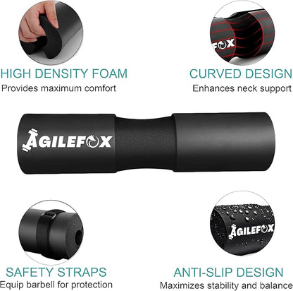 AGILEFOXX Barbell Pad - Squat Pad-Hip Thrust Foam Pad, Comfort & Safety for Strength Training