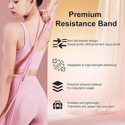 Figure 8 Resistance Band for Women Resistance Bands with Handles Portable 8 Shaped Exercise Band for Strength Training Yoga Pilates