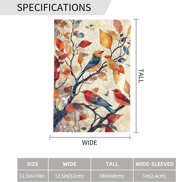 Birds Garden Flag 12x18 In Double Sided Yard Flags Lawn Sign Decor No Flagstand