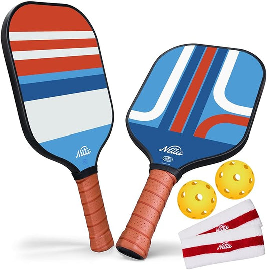 Pickleball Paddles, Carbon Fiber Pickleball Paddles Set of 1/2/4, USAPA Approved 13mm Polymer Core Pickleball Set for Intermediate, Stylish Pickleball Gifts