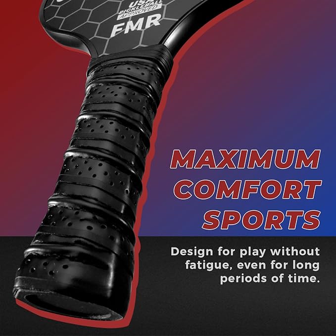 Pickleball Paddles Set of 2 with 4 Balls - USAPA Approved Fiberglass Surface, Lightweight, Non-Slip Grip - Premium Paddle Set for All Skill Levels Indoor & Outdoor