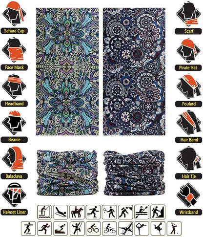 Headband Neck Gaiter Head Wrap Headwear Face Mask Magic Scarf Bandana for Men and Women