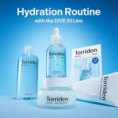 Torriden DIVE IN Hyaluronic Acid Serum 50ml (1.69 fl.oz.) | Deep Hydration to Get Glow Skin | Hyaluronic Acid, Panthenol, Allantoin | Korean Facial Serum