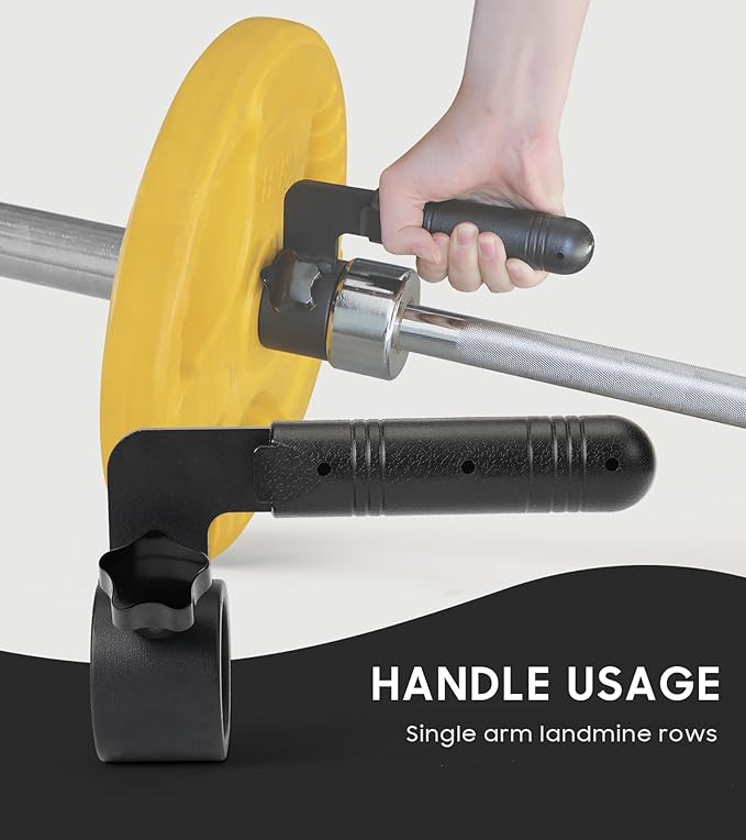 Belt Squat Collar, 2 Pack Belt Squat Attachment Fit 2" Olympic Bars, Landmine Attachment for Barbell, Deadlifts Squats Pull Ups T Bar Row Attachment
