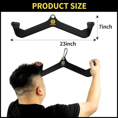 LAT Pulldown Attachment,Back Tricep Bar Strength Training,Handle Grips Lat Pull Down Bar Press Down Exercises,Cable Machine Accessories, Cable Back Attachments for Home Gym