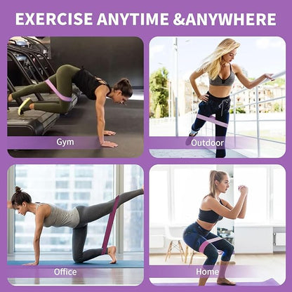 Non-Slip Fabric Resistance Bands for Working Out, Loop Exercise Bands for Booty Leg, Butt, Glute, Stretch Workout Bands for Women & Men, Hip Elastic Bands for Home Gym Fitness, Yoga, Pilates