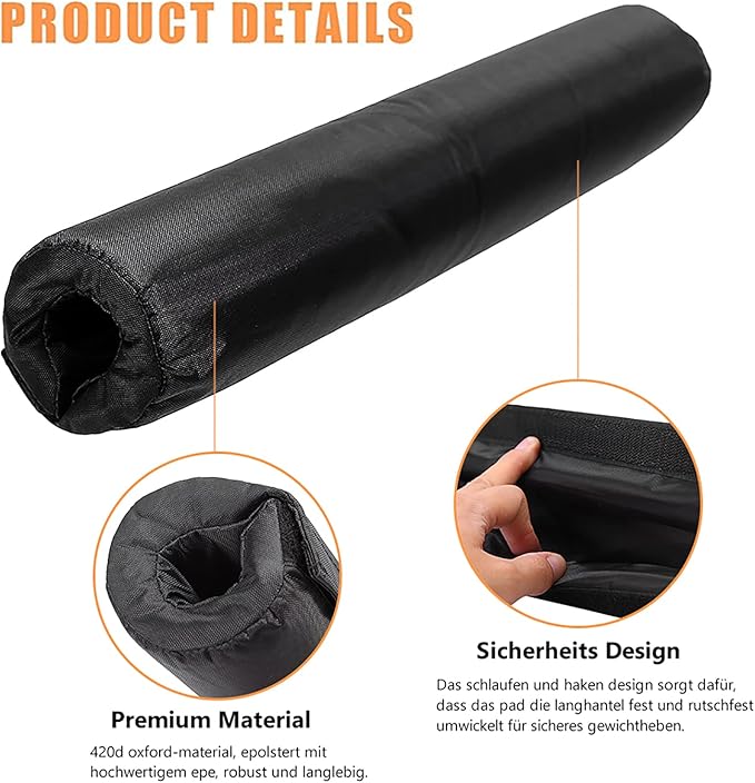 Barbell Squat Pad, Squat Pad Barbell Pad Bar Cushion Weightlifting Hip Thrusts Squat Rack Pad Neck Shoulder Protective Pad for Squats, Lunges & Hip Thrusts