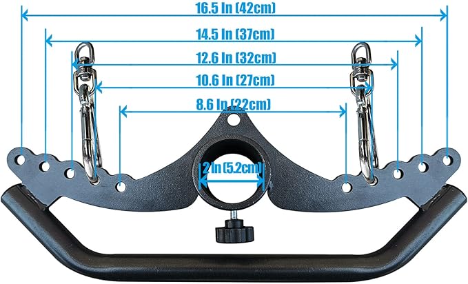 KORIKAHM Adjustable Lat Pull down Bar, Cable Machine Attachments for Gym, Home Gym Fitness T-bar Row Pulldown Attachments, Lat Pull Down Machine Wide Grip Neutral Grip Handle