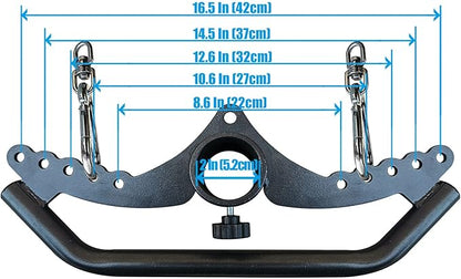 KORIKAHM Adjustable Lat Pull down Bar, Cable Machine Attachments for Gym, Home Gym Fitness T-bar Row Pulldown Attachments, Lat Pull Down Machine Wide Grip Neutral Grip Handle