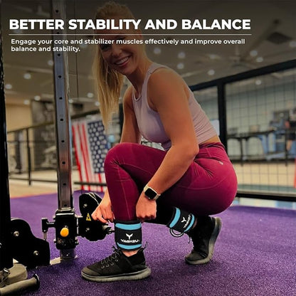 Ankle Straps for Cable Machines Women - Adjustable Gym Ankle Strap for Cable Machine, Neoprene Padded Cable Straps, Durable Leg Strap with Cable Cuff, Glute Kickback Ankle Strap with D Rings