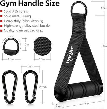 WALITO Exercise Handles, Replacement Cable Machine Attachments for Home Gym Equipment, Pulley System, Pilates, Resistance Bands, Strength Trainer, Heavy Duty Working Out Handles
