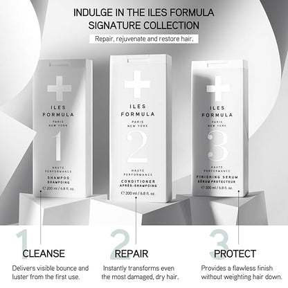 ILES FORMULA Weightless Styling Cream & Finishing Serum with Heat Protection, Non-Greasy Hair Repair Treatment for Damaged Hair, Anti-Frizz Blow Dry Product with Silk Extract & Macroloba Seed (500mL)