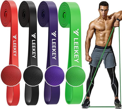 LEEKEY Resistance Bands Set for Pull-Up Assistance & Full-Body Training, Multi-Level Exercise Bands with Bag for Home Workouts, Physical Therapy, Strength Training (Men/Women)