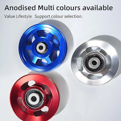 Pulley system for home gym, Aluminum GYM Pulley Wheel Universal Aluminum Alloy Bearing Pulley Wheel for Cable Machine Gym Equipment Part Garage Door