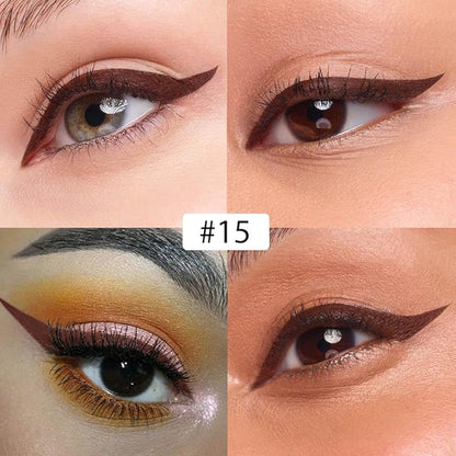 evpct 1Pcs Maroon Liquid Eyeliner Makeup Waterproof Maroon Eye Liners for Women, Eyes Wing Eyeliner Stamps Shapes Colored Eyeliner delineador de ojos a prueba de agua contra el agua blanco para ojos