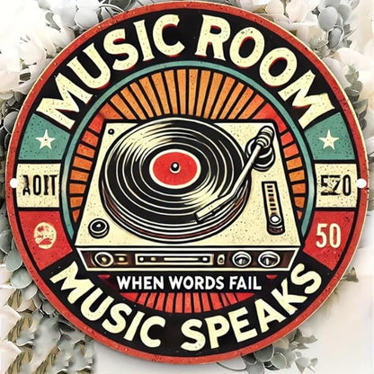 Cbngaoey Vintage Vinyl Record Wall Art - Ideal for Music Lovers, Perfect for Bedroom, Home Bar & Club Decor, Great Christmas Gift, Music Room Decor