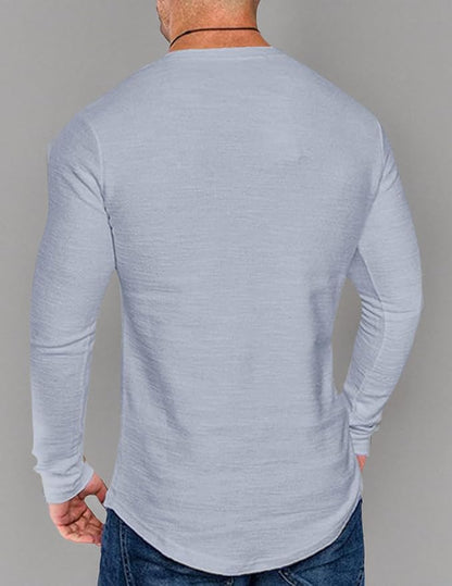 COOFANDY Men 2 Pack Muscle Fitted T Shirt Gym Workout Athletic Long Sleeves Tee