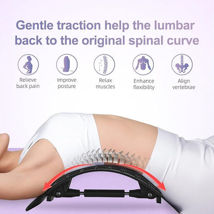 YAJIACLONE Back Stretcher for Lower Back Pain Relief，Adjustable, Portable, Durable-Unique Yoga and Gym Runner Gifts，Sports Fitness Relaxations Gift，Home Office Travel Essentials.