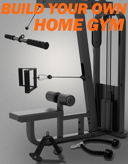 Fitarc Cable Machine Attachment Set, LAT Pulldown Attachments for Home Gym Equipment, Tricep Pull Down Attachment for Home Gym Accessories, LAT Pull Down Bar and Tricep Rope Cable Attachment