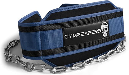 Gymreapers Dip Belt With Chain For Weightlifting, Pull Ups, Dips - Heavy Duty Steel Chain For Added Weight Training