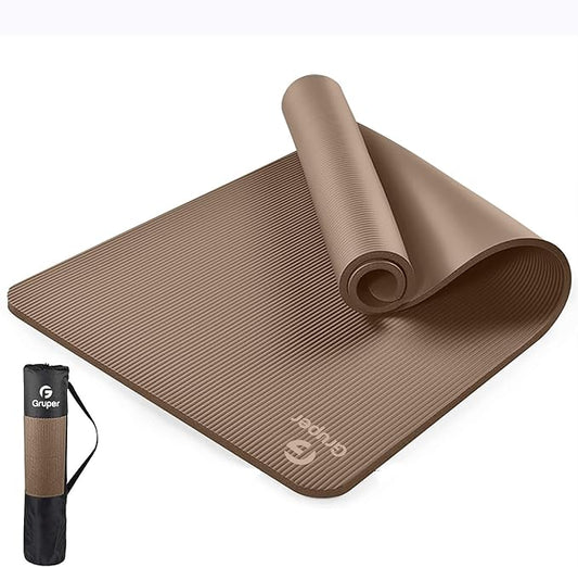 Yoga Mat Non Slip NBR Thick Yoga Mat, 72"L x 32"/24"W x 0.6"/0.4"TH (185cm x 80cm/61cm x 15mm/10mm), Anti-Tear Exercise Mat with Carrying Strap and Bag, Workout Mats for Yoga, Pilates, Floor Exercises