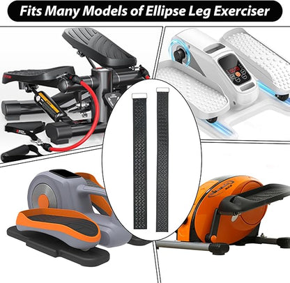 Ellipse Leg Exerciser Machine Pedal Straps 4-Pack - Leg Strap for Under Desk Elliptical Machine, Non-Slip Durable Pedal Straps for Seniors Home Fitness & Physical Therapy
