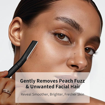 Precision Dermaplane Razor, Face Razors for Women and Men, Eyebrow Razor, Dermaplaning Tool, Peach Fuzz Remover, Skin-friendly Microblades with Protective Cap