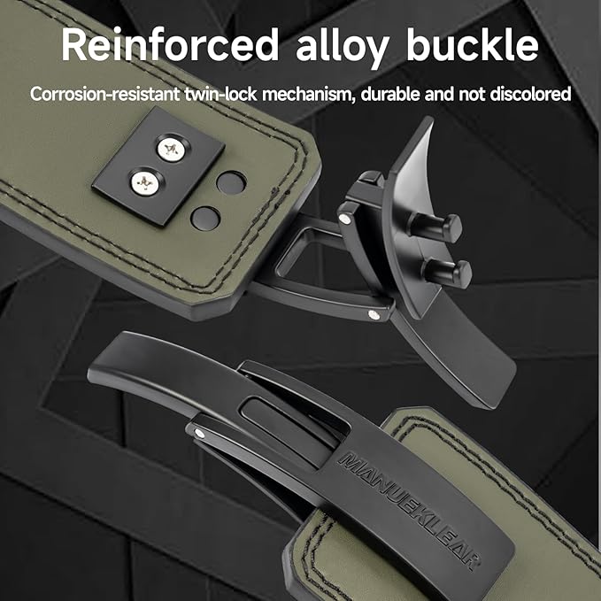 MANUEKLEAR 10mm Thick & 4inch Wide Weight Lifting Belt Lever, Lever Belt Weightlifting for Men and Women, Powerlifting Lever Gym Belt for Squat Deadlift Workout