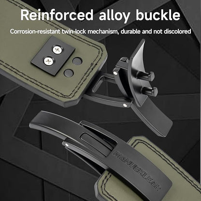 MANUEKLEAR 10mm Thick & 4inch Wide Weight Lifting Belt Lever, Lever Belt Weightlifting for Men and Women, Powerlifting Lever Gym Belt for Squat Deadlift Workout