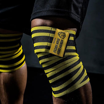 TAVIEW Elbow Wraps for Weightlifting (1 Pair), 47" Elastic Elbow Support & Compression Powerlifting, Fitness, Cross Training & Gym Workout - Elbow Straps for Weight Lifting