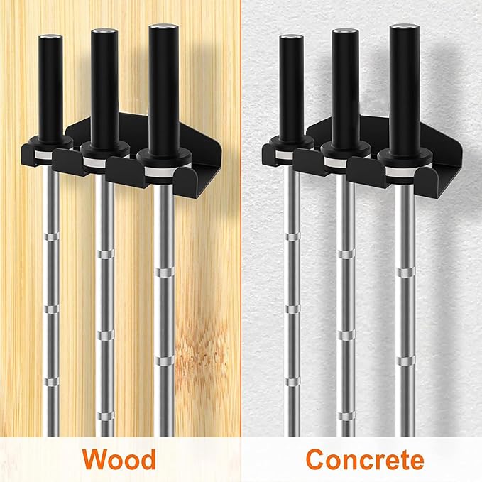 Olympic Barbell Hanger Barbell Rack Garage Gym Bar Wall Rack,Wall Mount Barbell Storage Holder Olympic Bar Hanger, Holds Under 33mm Bar Size