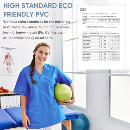 APEXUP Yoga Ball Exercise Ball Anti Slip Heavy Duty for Fitness, Balance & Core Workout