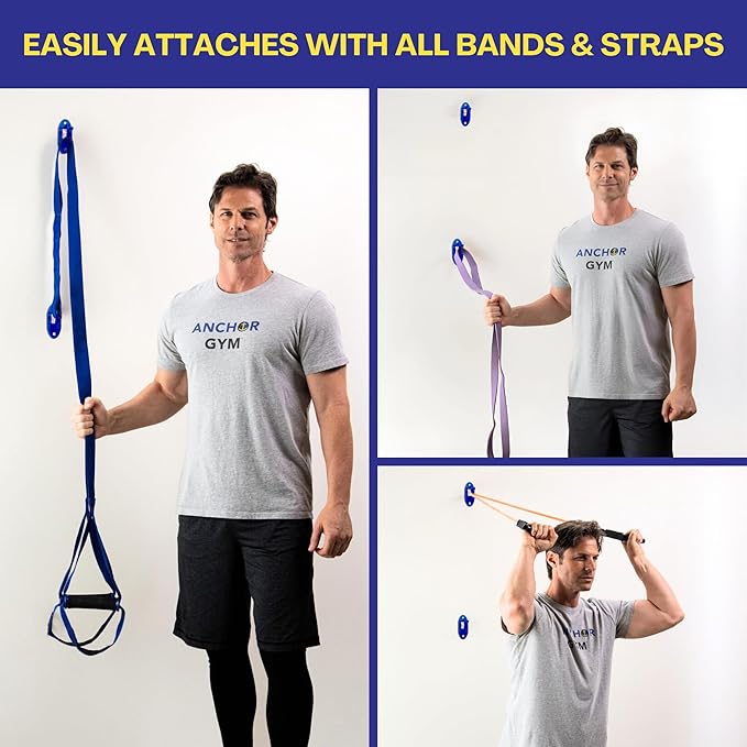 Anchor Gym Mini H1 - Resistance Band Wall Anchors for Home Workouts | Wall Mount Anchor for Resistance Bands, Stretch Straps & Suspension Trainers