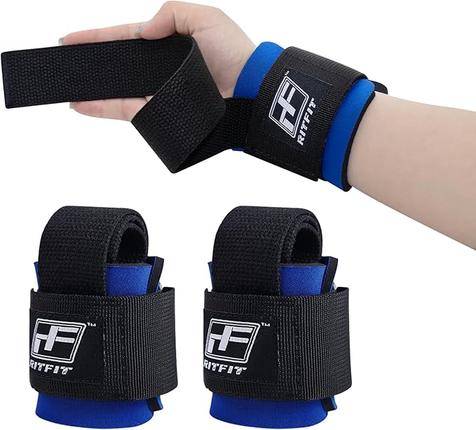 RitFit Lifting Wraps, Wrist Straps for Weightlifting, Wrist Support for Working Out, Bodybuilding, MMA, Powerlifting, Strength Training, Men & Women
