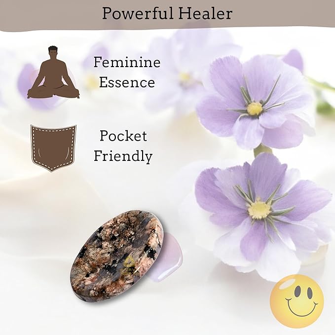 Que Sera Worry Stones – Crystal Thumb Worry Stone for Anguish, Stress – Relaxing & Soothing Balance Stones for Meditation, Relief – Healing Stones & Crystals for Men, Women