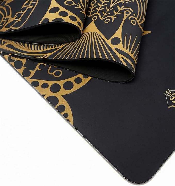 Shakti Warrior TPE Yoga Mat - Artist Designed, Premium eco friendly mats, Non Slip, Non toxic, Great For Regular & Hot Yoga, Pilates and Workouts (72 inch x 24 inch x 6mm thick)